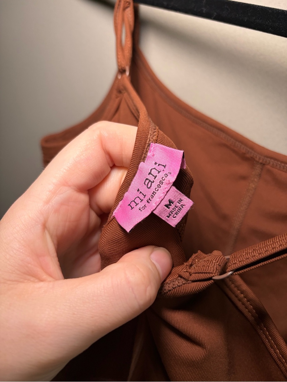 Mi Ami Francesca’s Brown Jumpsuit Adjustable Straps Stretch One Piece Athleisure - Picture 11 of 16